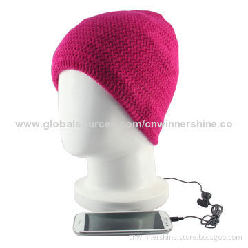 Audio Beanies with Speakers and Acrylic Material for Ladies and Children